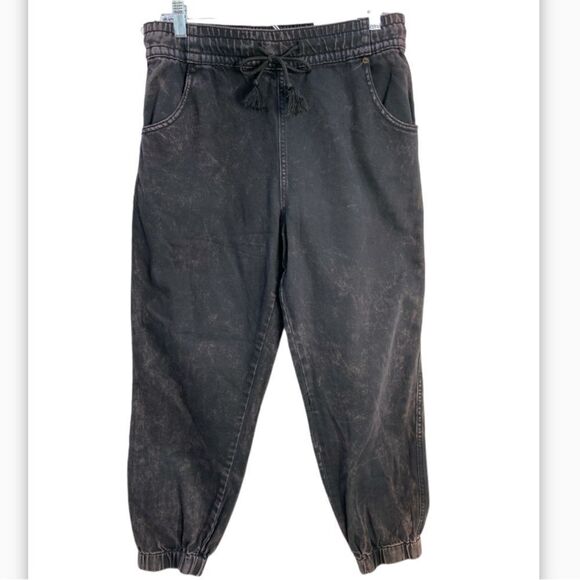 Kancan Tatiana Ultra High Rise Joggers NWT Black Acid Wash Size L - Picture 5 of 17